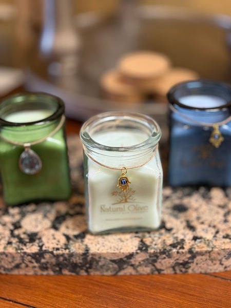 Natural Olive Candle - Frankincense & Myrrh