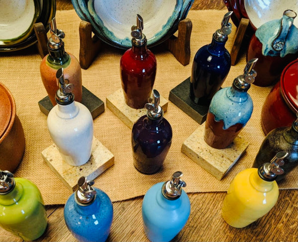 Oil and Vinegar Pottery Jars